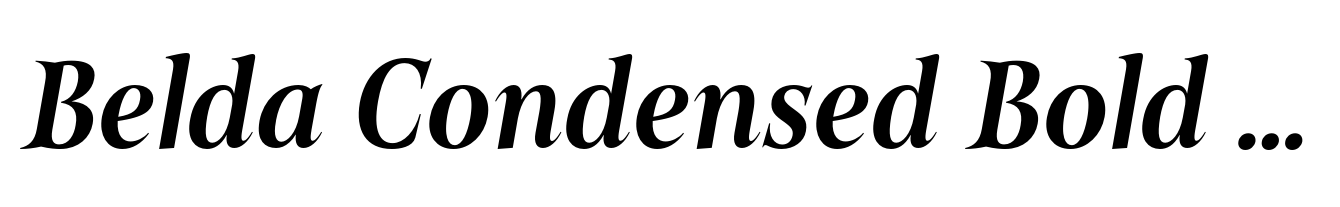Belda Condensed Bold Italic